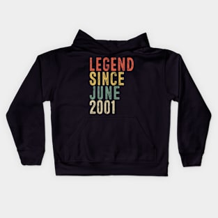 Legend Since June 2001 19th Birthday Gifts 19 Year Old Kids Hoodie